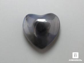 Сердце из серого агата, 2,5x2,5х1,2 см