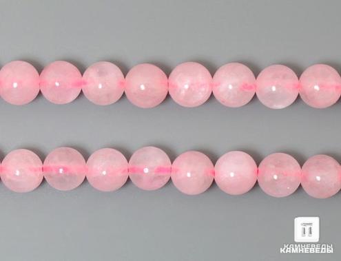 Бусины из розового кварца, 64 шт. на нитке, 6-7 мм, 7-5/2, фото 1