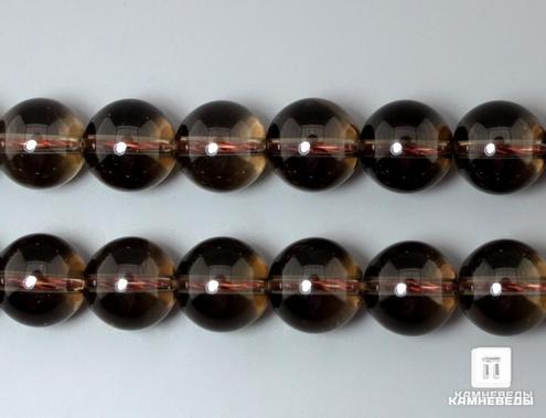 Бусины из дымчатого кварца (раухтопаза), 40 шт. на нитке, 10-11 мм, 7-4/4, фото 1