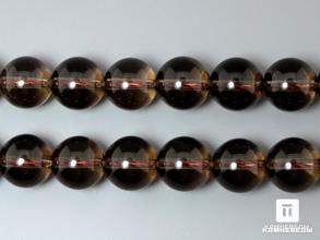 Бусины из дымчатого кварца (раухтопаза), 40 шт. на нитке, 10-11 мм