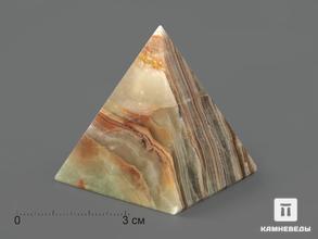 Пирамида из мраморного оникса, 5х5 см