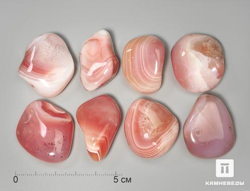 Агат розовый, крупная галтовка 3,5-4,5 см (25-30 г), 3356, фото 1