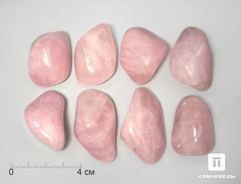 Розовый кварц, крупная галтовка 3,5-4,5 см (30-35 г), 3380, фото 1