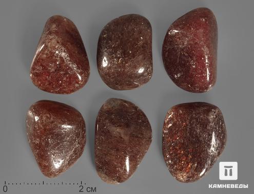Авантюрин красный (тёмный), галтовка 2-2,5 см, 11855, фото 1