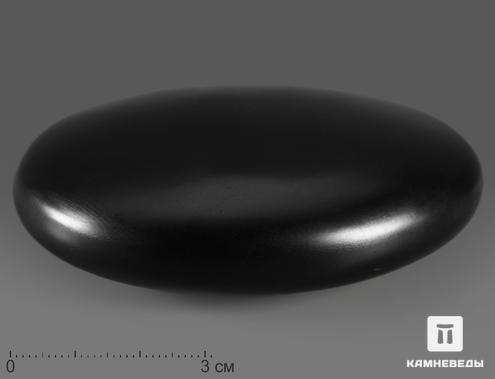 Гагат, галька плоская 8х8 см, 12471, фото 3
