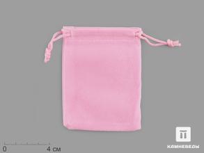 Мешочек бархатный, розовый, 9х7 см