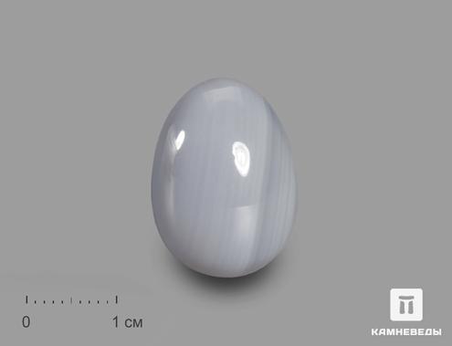Яйцо из агата серого, 2,5х1,8 см, 22-42, фото 1