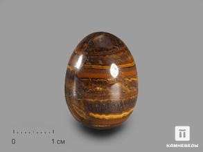 Яйцо из тигрового глаза с гематитом, 2,5х1,8 см