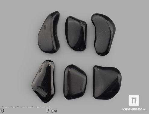 Обсидиан чёрный, галтовка 2,5-3 см, 12-55/6, фото 1