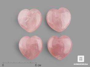 Сердце из розового кварца, 4,5х4,5 см