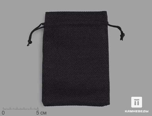 Мешочек чёрный «льняной», 14х10 см, 19759, фото 1