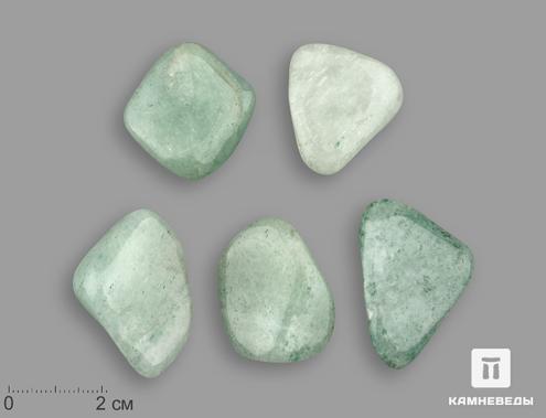 Авантюрин зелёный (светлый), крупная галтовка 2,5-3,5 см (10-15 г), 6213, фото 1
