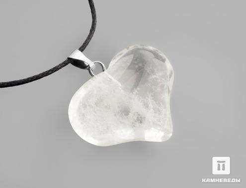Кулон «Сердце» из горного хрусталя (кварца), 40-55, фото 1