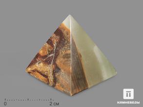 Пирамида из мраморного оникса, 3х3 см